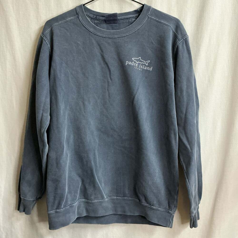 Comfort Colors Padre Island Texas Shark Graphic Crewneck Sweatshirt